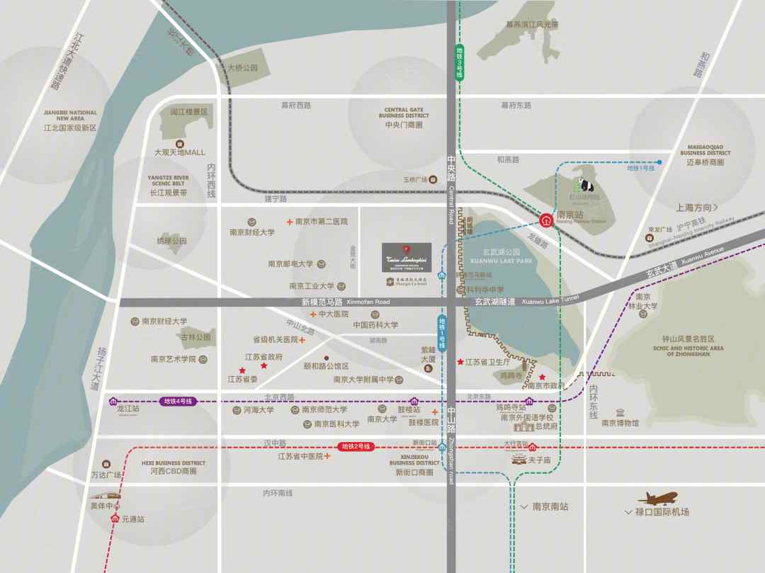 南京托尼洛·兰博基尼艺术公寓区位图